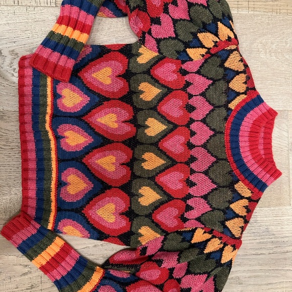 Farm Rio Heart Sweater XS - Picture 2 of 3